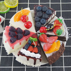 Simulation Fruit Cake Bread Model Food Photo Props Artificial Slicing Cake Fake Ice Cream Cake Cute Toys Cake Shop Display