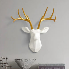 3D Deer Head Sculpture