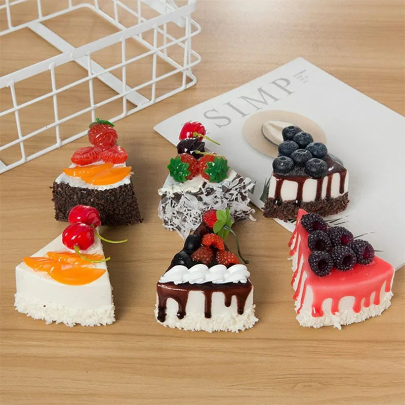 Simulation Fruit Cake Bread Model Food Photo Props Artificial Slicing Cake Fake Ice Cream Cake Cute Toys Cake Shop Display