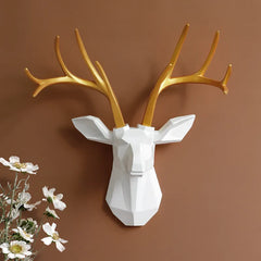 3D Deer Head Sculpture