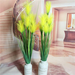 93cm 7 Heads Silk Onion Grass Large Artificial Tree Fake Reed Bouquet Wedding Flower Plastic Autumn Plants For Home Party Decor