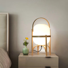 Wood Glass Table lamp