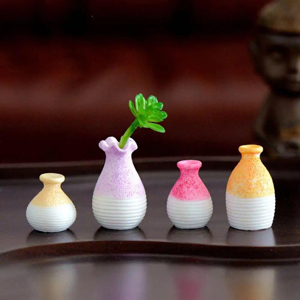 Miniature Vase Multi-use Handmade Resin Flower