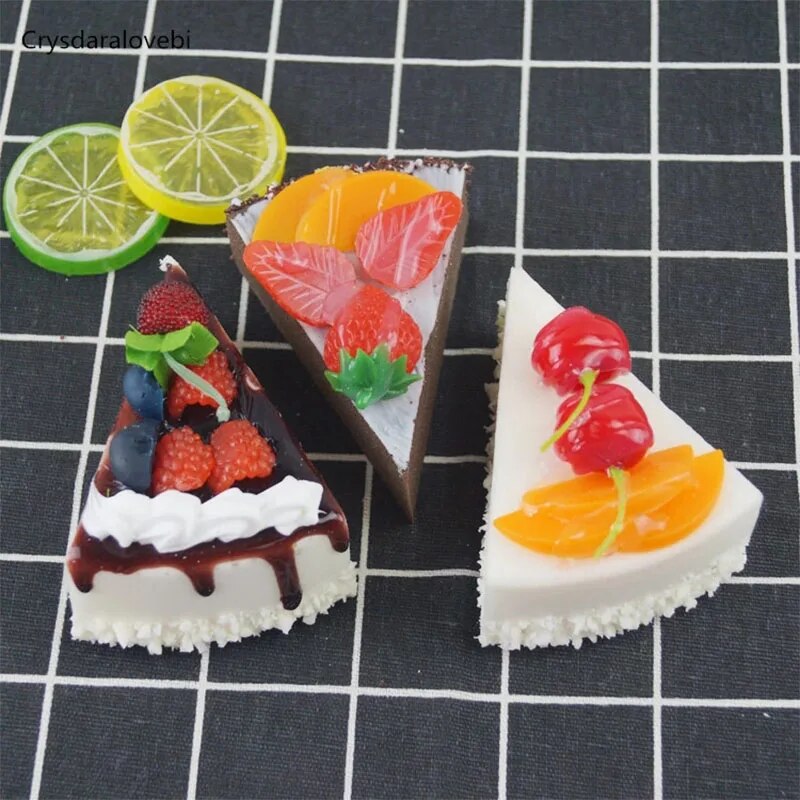 Simulation Fruit Cake Dessert Artificial Cakes Bread Model Fake Food Decoration Photography Props Shop Display Table Ornaments