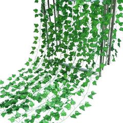 36pcs Leaf 1 Piece 2.3M Home Decor Artificial Ivy Leaf Garland Plants Vine Fake Foliage Flowers Creeper Green Ivy Wreath