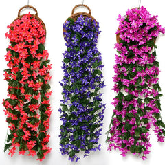 Violet Artificial Flower Party Decoration Simulation Valentine's Day Wedding Wall Hanging Basket Flower Orchid fake Flower