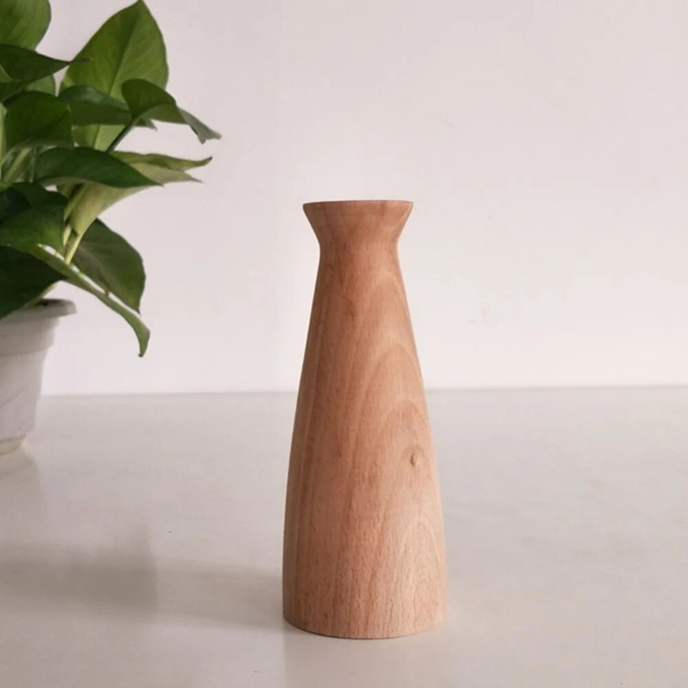 Natural Bamboo Wooden Vase