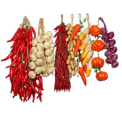 Simulation Foam Food Vegetable Artificial Fishes Hanging String Fake Chili Pepper Photography Props Wall  Home Decor