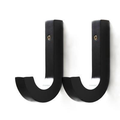 Classic Birch J Wall Hooks Black / Two | Sage & Sill