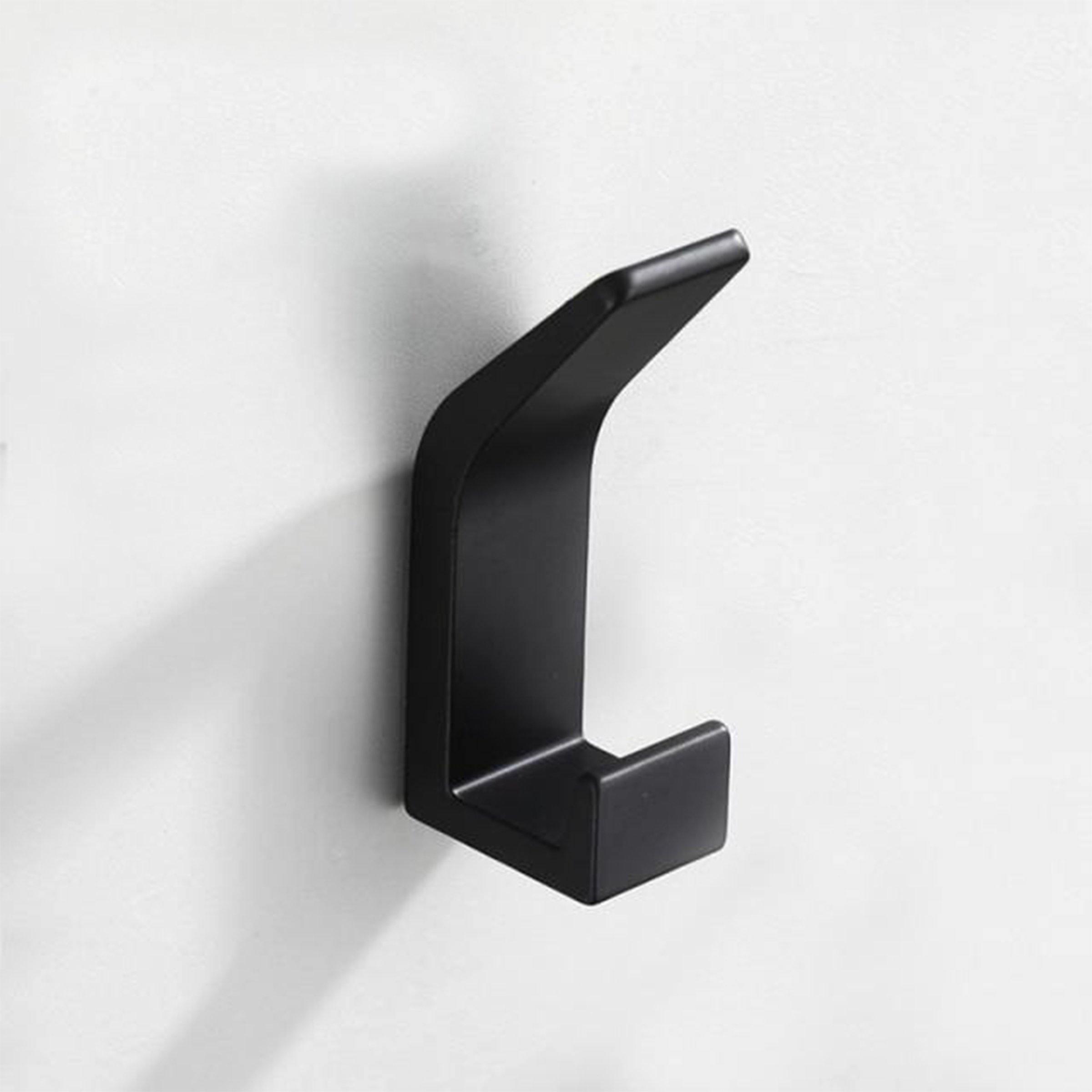 Saxton No-Drill Wall Hooks Black / 1 | Sage & Sill