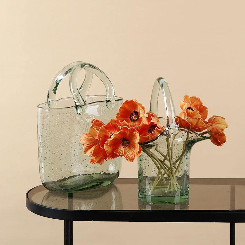 Tote Bag & Basket Glass Vase