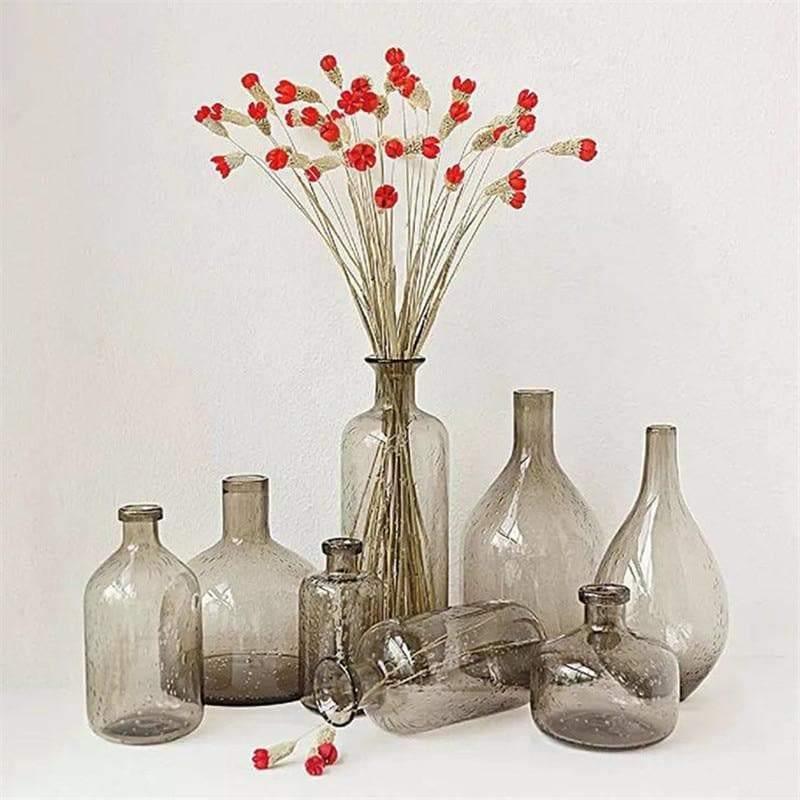 Tinted Bubble Glass Vase