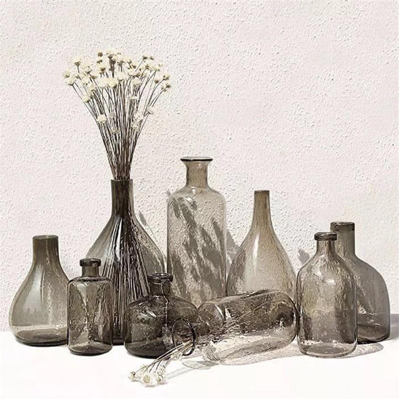 Tinted Bubble Glass Vase