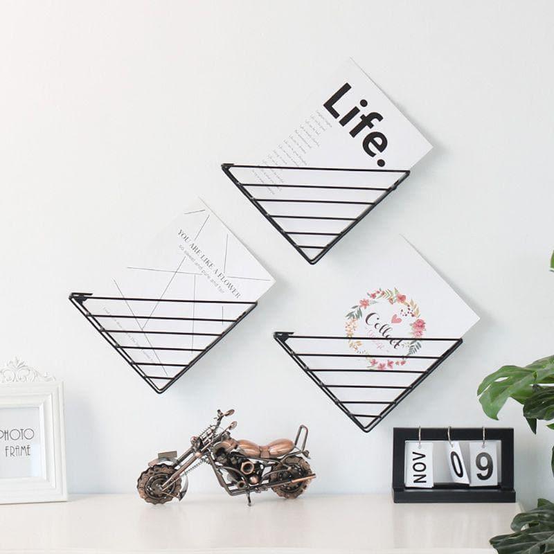 Isosceles Hanging Organizer Shelf Black | Sage & Sill