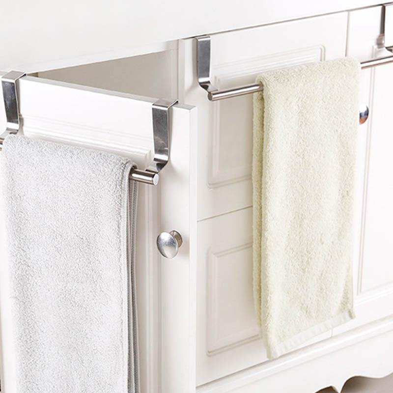 Over Cabinet Door Stainless Steel Towel Rack