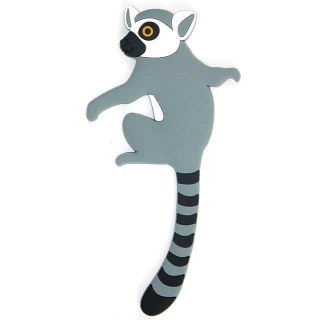 Flexible Adhesive Animal Fridge and Wall Hooks Lemur | Sage & Sill