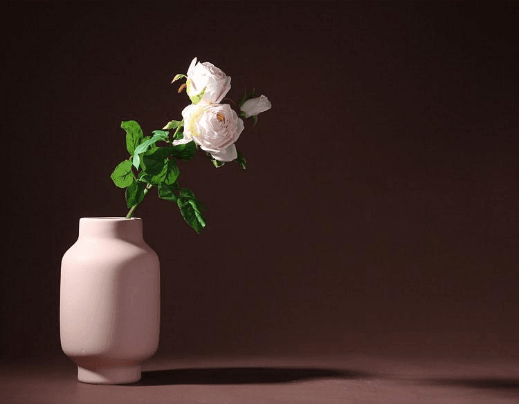 Warm Berry Palette Ceramic Flower Vase