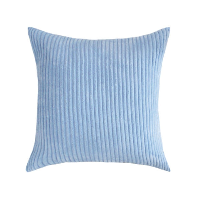 Supersoft Corduroy Cushion Cover Plain Striped