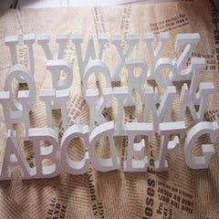 White Freestanding Mountable Wooden Alphabet Letter