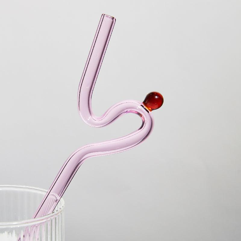 Twist Colorful Glass Straw