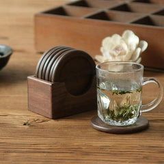 Pine Wood Coasters 6-Piece Set