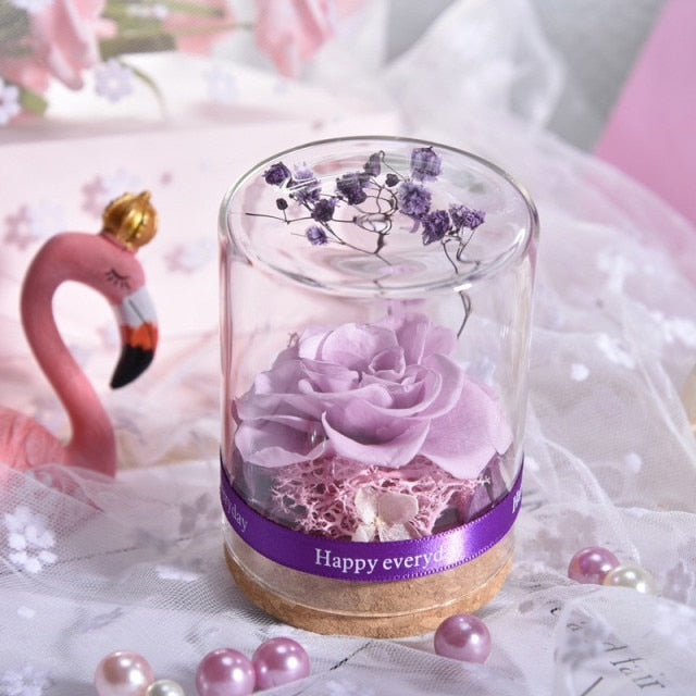 Eternal Rose Real Flower Vase