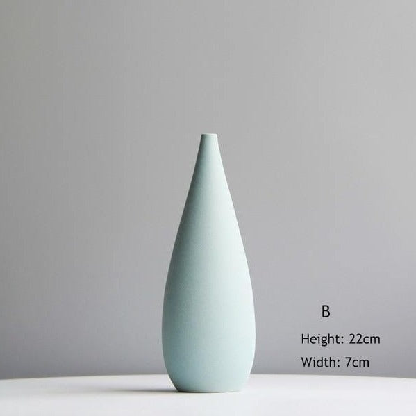 Soft Colored Ceramic Flower Vases